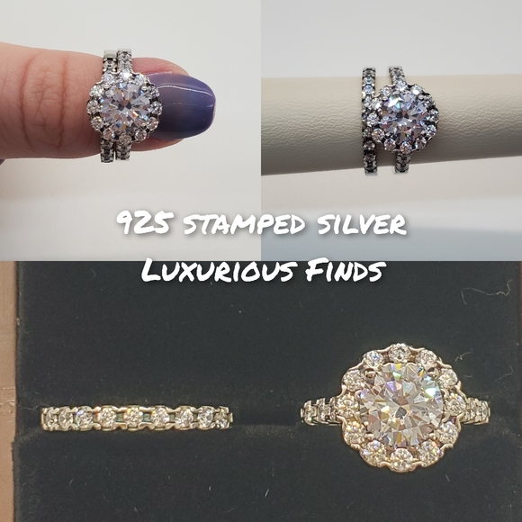 Engagement & wedding band set - Picture 2 of 3